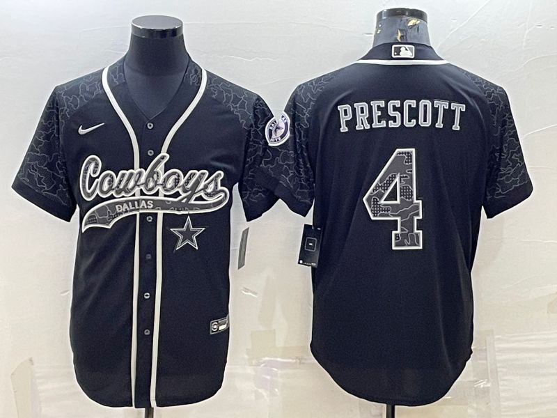 Men Dallas Cowboys #4 Prescott Black Reflector 2022 Nike Co branded NFL Jerseys->dallas cowboys->NFL Jersey